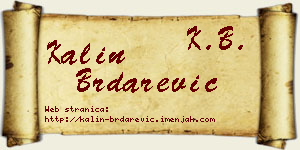 Kalin Brdarević vizit kartica